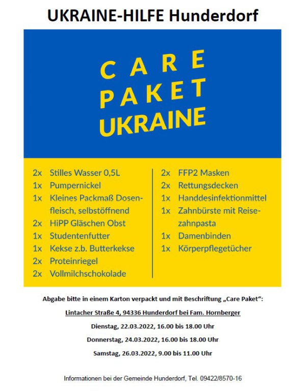 Care-Paket Ukraine