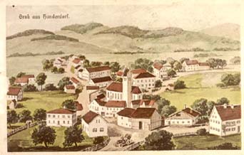 Alte Ansicht von Hunderdorf, um 1915