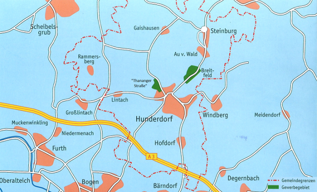 Lageplan Gewerbegebiete